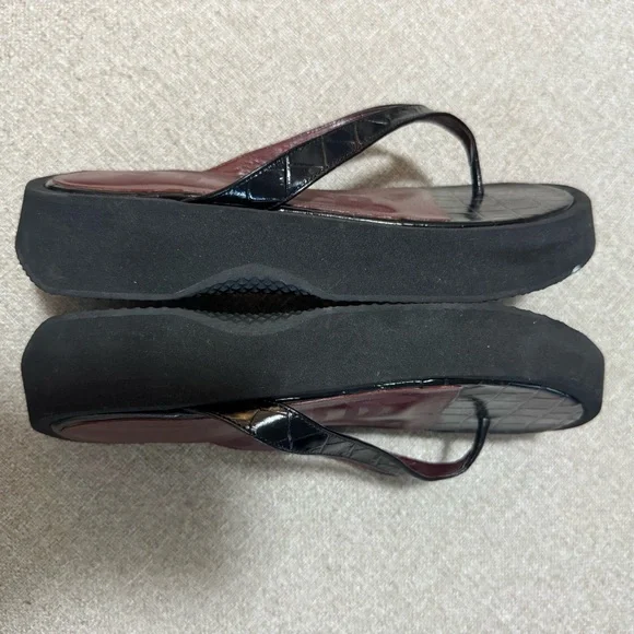 Staud Black Croc Tessa Sandals Size 37 Or Size US 7 $295 - Picture 6 of 7